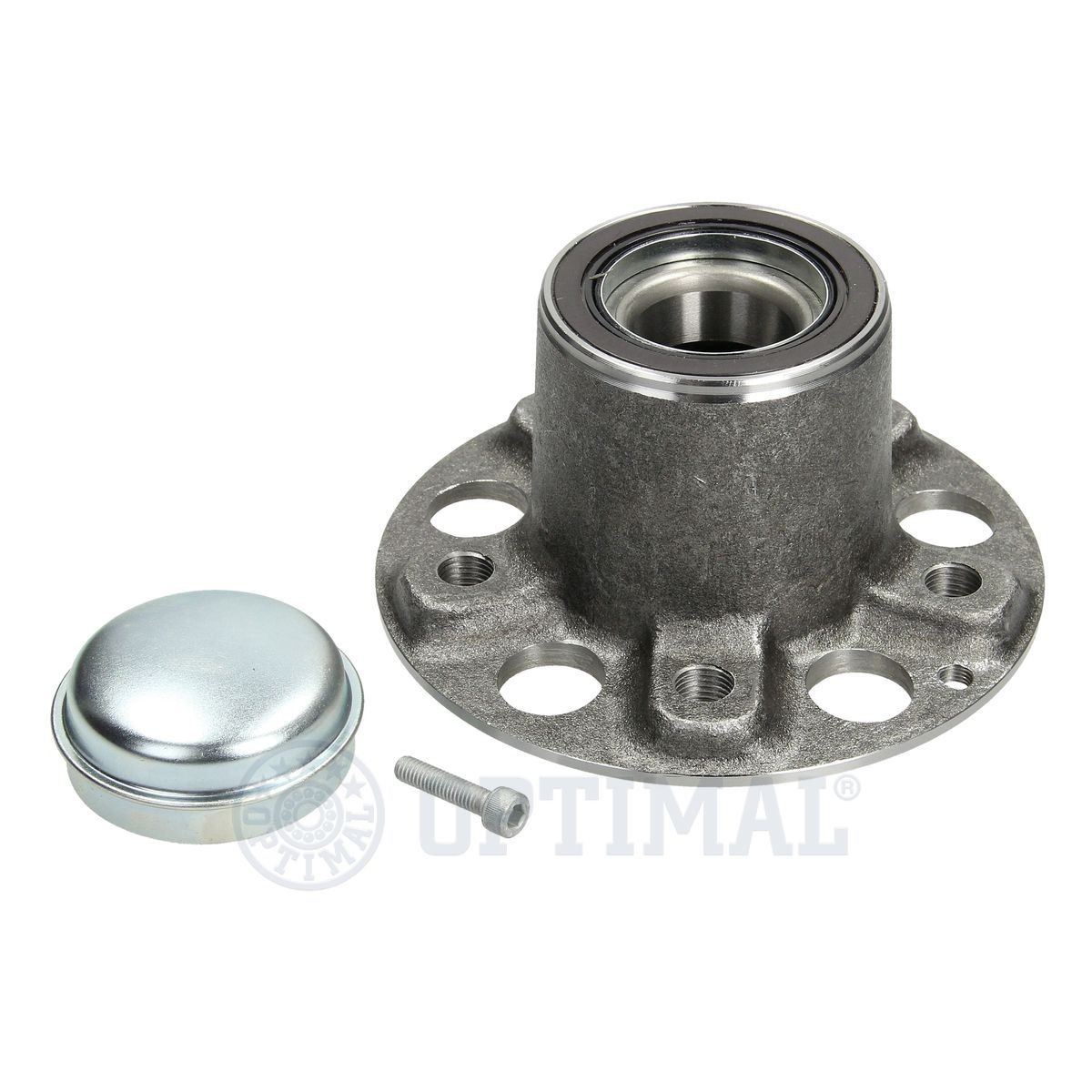 OPTIMAL 401158L Wheel bearing kit with fastening material, with integrated magnetic sensor ring, Wheel Bearing integrated into wheel hub, 50 mm