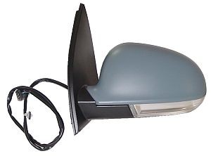 ABAKUS 4012M01 Wing mirror Left, grey, primed, Electric, Aspherical, Heatable, for left-hand drive vehicles