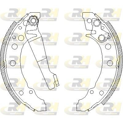 ZSX404500 ROADHOUSE Rear Axle, Ø: 180 x 31 mm, with lever Width: 31mm Brake Shoes 4045.00 buy