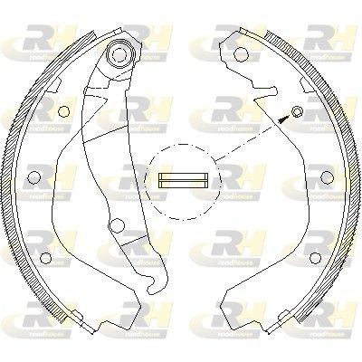 Original ROADHOUSE ZSX408800 Brake drums and shoes 4088.00 for OPEL COMBO