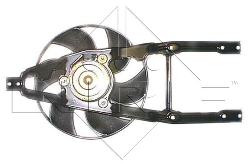 NRF 47227 Fan, radiator D1: 280 mm, 12V, 180W, with holding frame