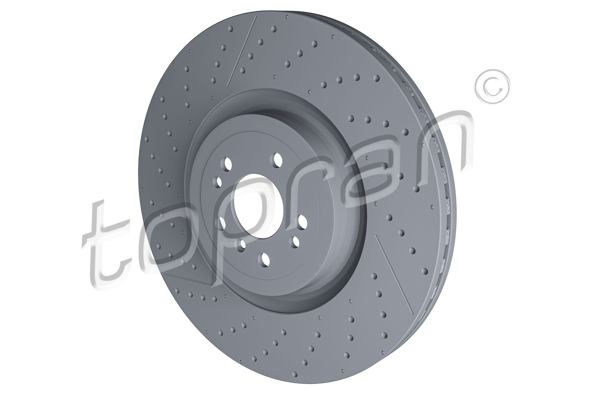 409 322 TOPRAN Brake rotors DACIA Front Axle, 390x36mm, 5x112, slotted/perforated, Vented, Coated