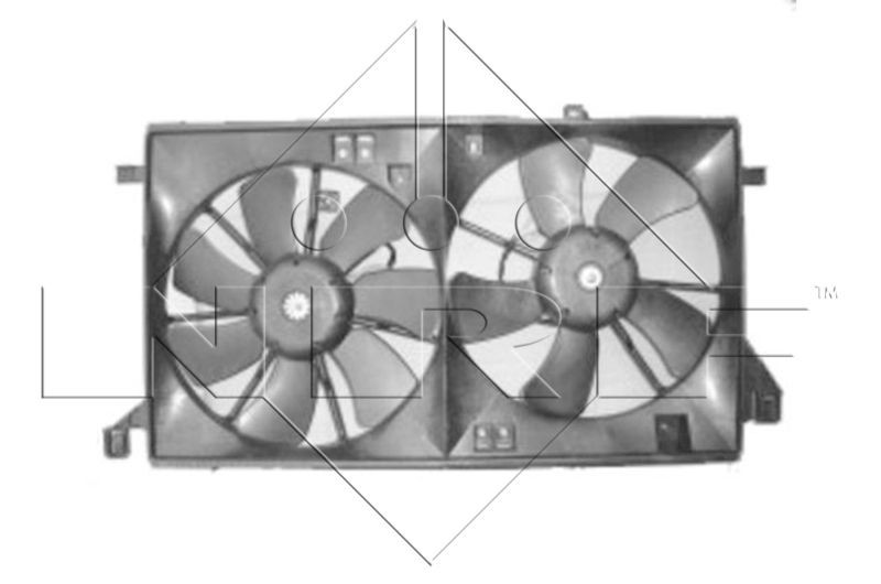 NRF D1: 320 mm, 12V, 180/180W, with radiator fan shroud Cooling Fan 47290 buy