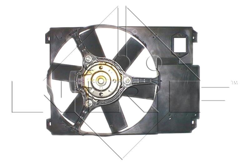 NRF 47341 Fan, radiator D1: 385 mm, 12V, 460W, with radiator fan shroud