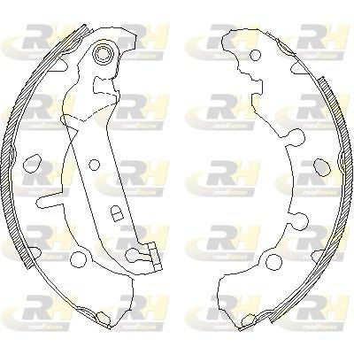 ROADHOUSE Drum brake shoe support pads rear and front MAZDA 2 (DY) new 4137.00