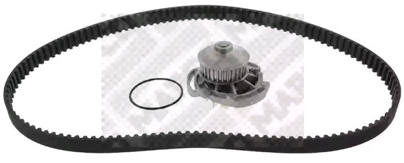 MAPCO 41718 Cambelt and water pump kit VW Polo II Coupe (86C, 80) 1.3 G40 113 hp Petrol 1993