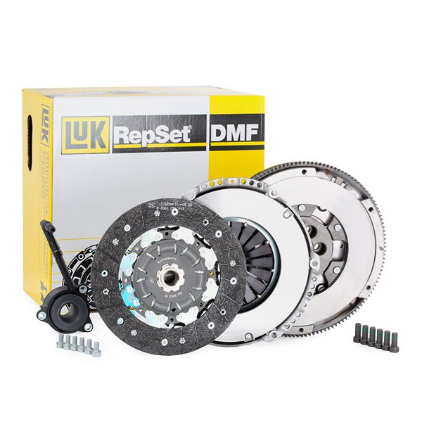 LuK BR 0241 600 0013 00 Clutch kit with central slave cylinder, without pilot bearing, with flywheel, with screw set, Dual-mass flywheel with friction control plate