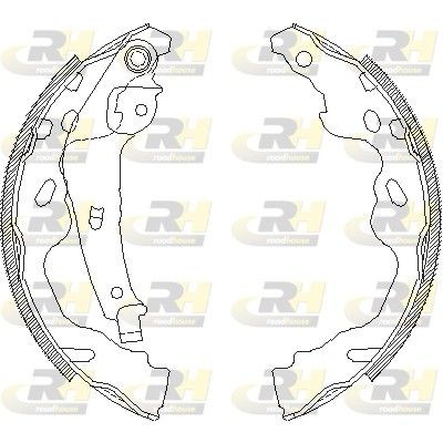 4187.00 ROADHOUSE Drum brake kit PEUGEOT Rear Axle, Ø: 200 x 32 mm, with lever