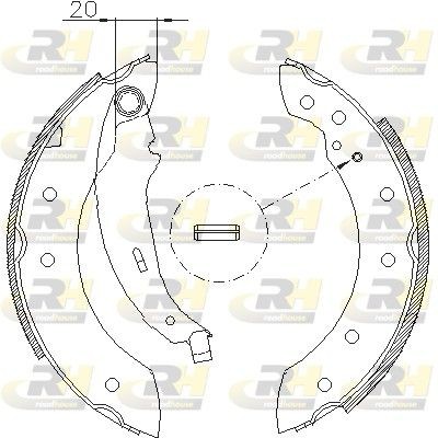 Original ROADHOUSE ZSX419901 Brake shoes and drums 4199.01 for DACIA LOGAN