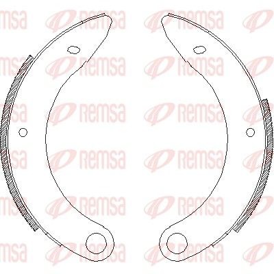 ZCA420000 REMSA Rear Axle, Ø: 254 x 36 mm, without lever Width: 36mm Brake Shoes 4200.00 buy