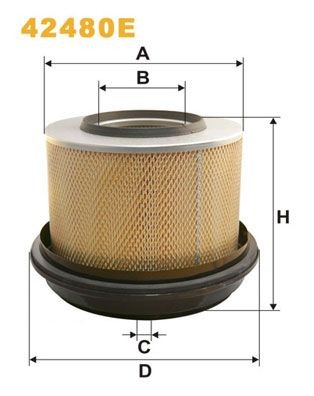 WIX FILTERS 42480E Air filter 001 094 93 04