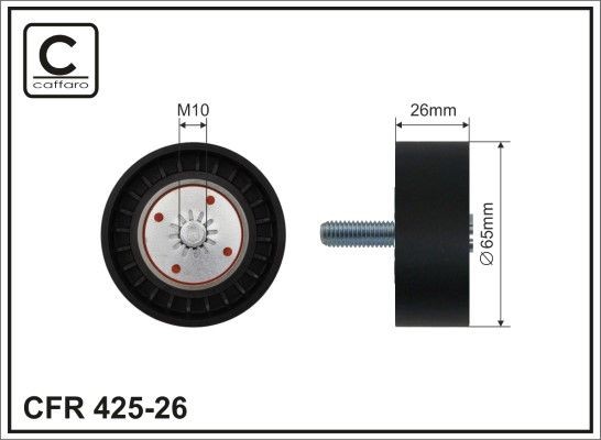 CAFFARO 425-26 Timing belt deflection pulley