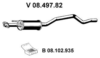 EBERSPÄCHER 0849782 Front silencer Opel Astra F Convertible 1.6 i 75 hp Petrol 2001 price