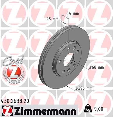 ZIMMERMANN 430.2638.20 Brake disc FIAT experience and price
