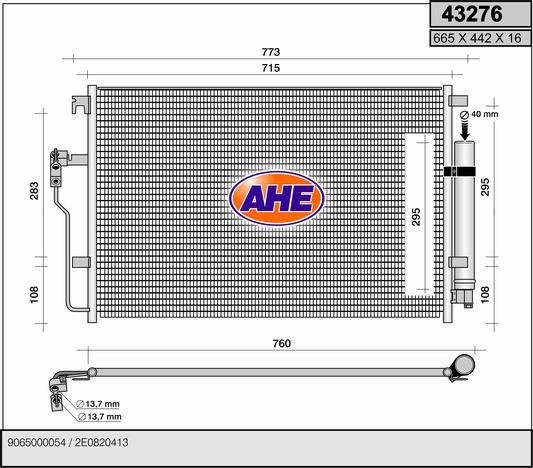 Great value for money - AHE Air conditioning condenser 43276