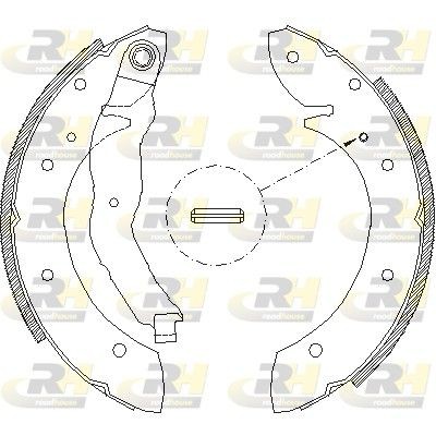 Original ROADHOUSE ZSX439601 Brake drums and shoes 4396.01 for RENAULT 18
