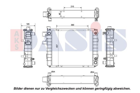 440685N AKS DASIS Kühler, Motorkühlung für VW online bestellen