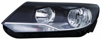 ABAKUS 441-11H1LMLDEM2 Headlight Left, H7, H15, PY21W, W5W, black, Crystal clear, without bulb holder, without bulb, with motor for headlamp levelling, PX26d, PGJ23t-1, BAU15s