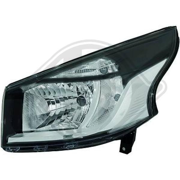 DIEDERICHS 4497981 Headlight Left, H4, with daytime running light, without motor for headlamp levelling