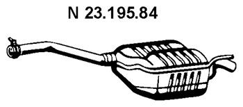 Great value for money - EBERSPÄCHER Rear silencer 23.195.84