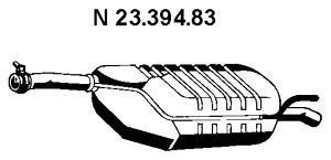 Great value for money - EBERSPÄCHER Rear silencer 23.394.83
