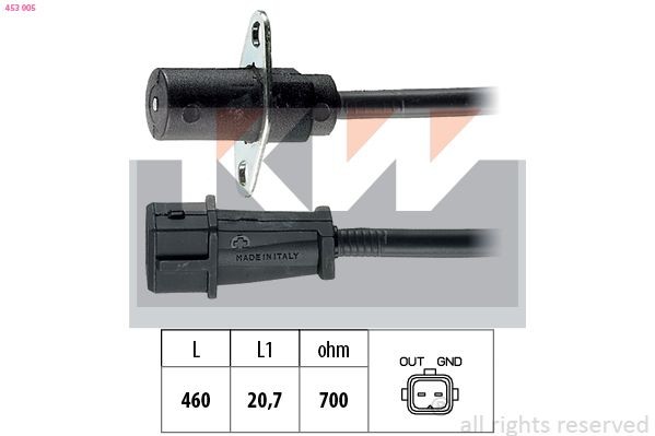 FACET 9.0005 KW 453005 Ignition coil 7 672 023