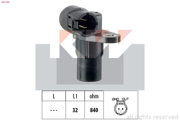 FACET 9.0291 KW Made in Italy - OE Equivalent Sensor, crankshaft pulse 453 291 buy
