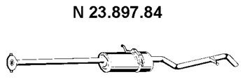 Original 23.897.84 EBERSPÄCHER Exhaust silencer MERCEDES-BENZ