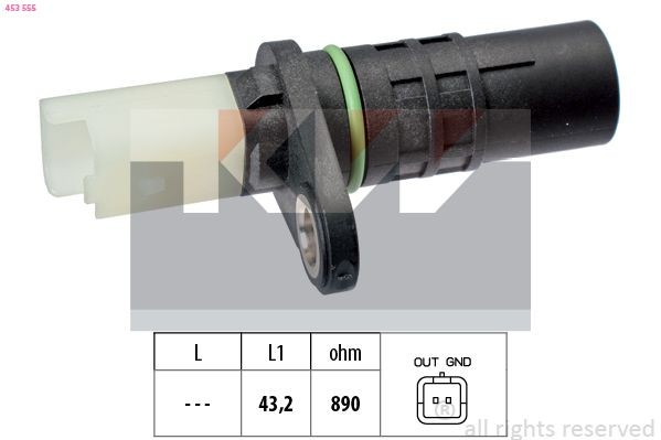 KW 453 555 Crankshaft sensor Made in Italy - OE Equivalent