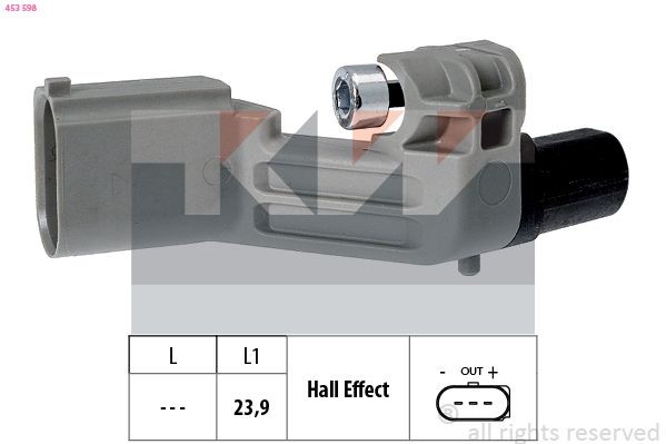 FACET 9.0598 KW Made in Italy - OE Equivalent Sensor, crankshaft pulse 453 598 buy
