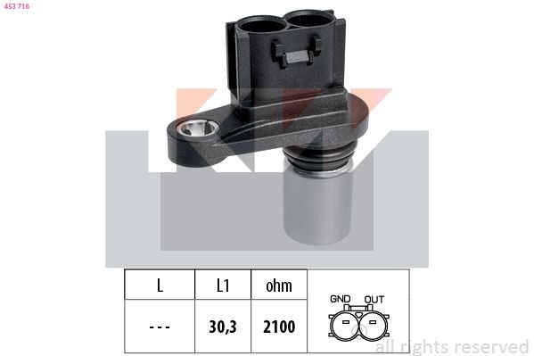 Crankshaft pulse sensor KW Made in Italy - OE Equivalent - 453 716