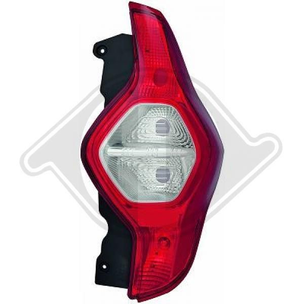 DIEDERICHS 4570092 Rear light Right, with bulbs, with bulb holder