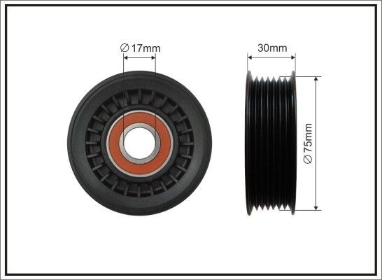 CAFFARO 462-00 Deflection / Guide Pulley, v-ribbed belt