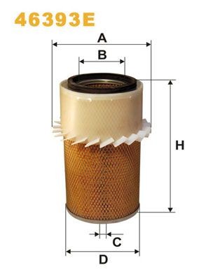 WIX FILTERS 46393E Air filter 3125342R1