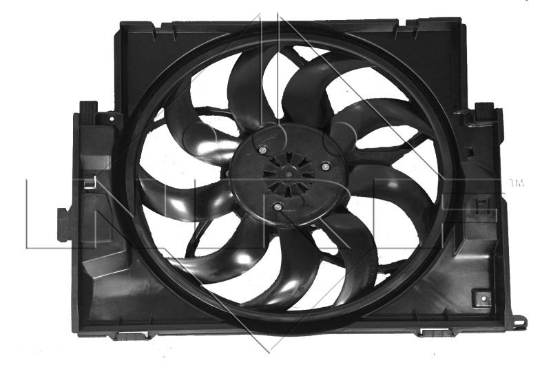 NRF 47735 Fan, radiator D1: 485 mm, 12V, 300W, with radiator fan shroud, Brushless Motor