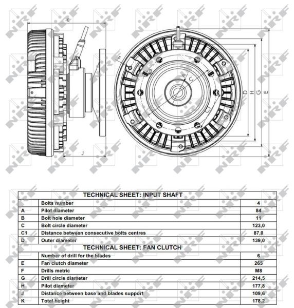 OEM-quality NRF 49163 Engine fan clutch