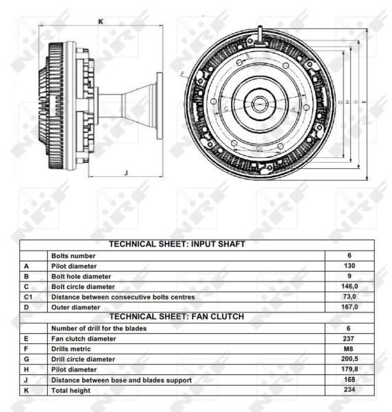 OEM-quality NRF 49166 Engine fan clutch