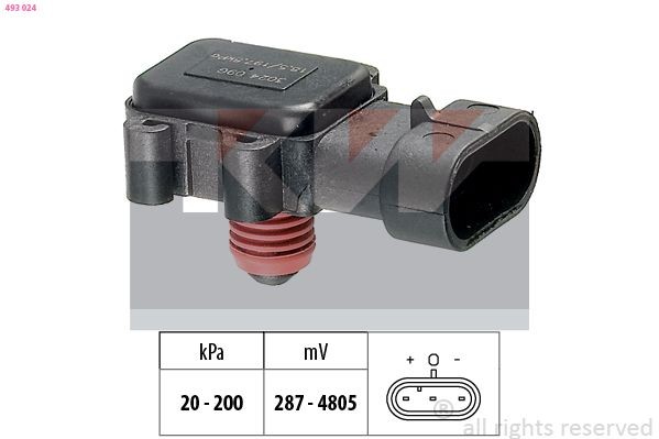 FACET 10.3024 KW 493024 Air Pressure Sensor, height adaptation 98 131 026