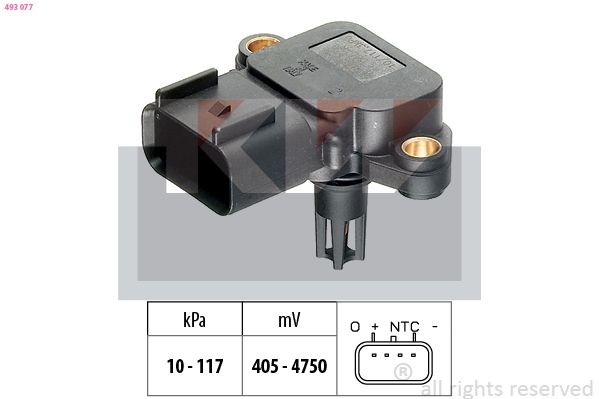 FACET 10.3077 KW 493077 Intake manifold pressure sensor 1879414