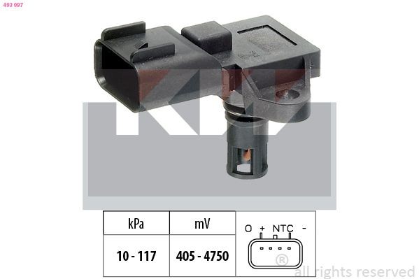 KW Sensor, Ladedruck 493 097