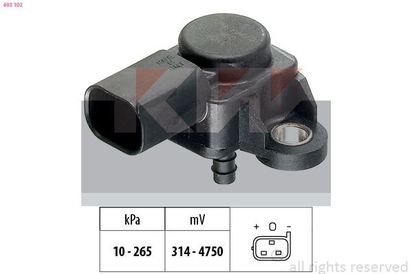 FACET 10.3102 KW 493102 Sensor, boost pressure MB 16244349