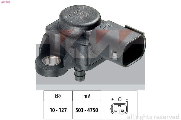 FACET 10.3106 KW 493106 Sensor, boost pressure 56044591AA