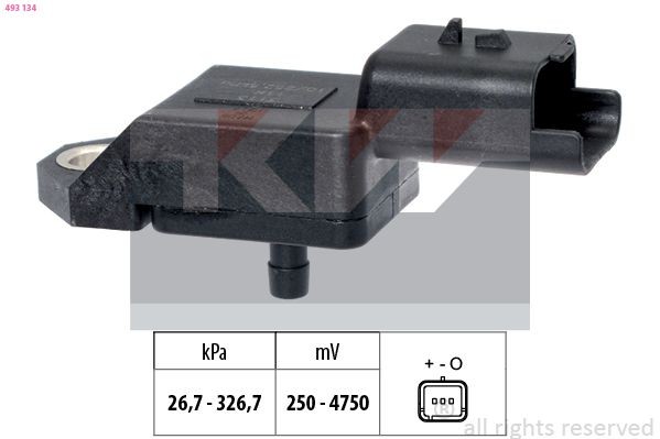 Original KW FACET 10.3134 Manifold pressure sensor 493 134 for FORD SCORPIO