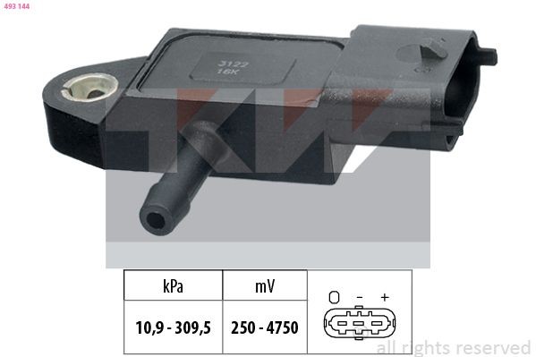 FACET 10.3144 KW 493144 Intake manifold pressure sensor 1 352 477