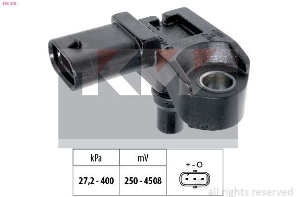 FACET 10.3210 KW Pressure from 27 kPa, Pressure to 400 kPa, Made in Italy - OE Equivalent Air Pressure Sensor, height adaptation 493 210 buy