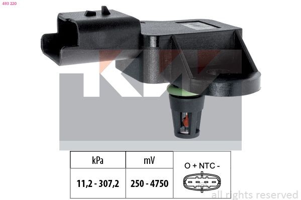 Toyota COROLLA Pressure Sensor, brake booster KW 493 217 cheap