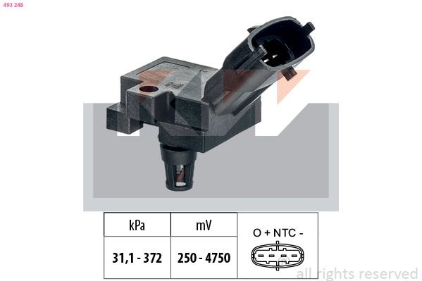 OE Original Sensor, Saugrohrdruck EPS1993248 KW 493 248