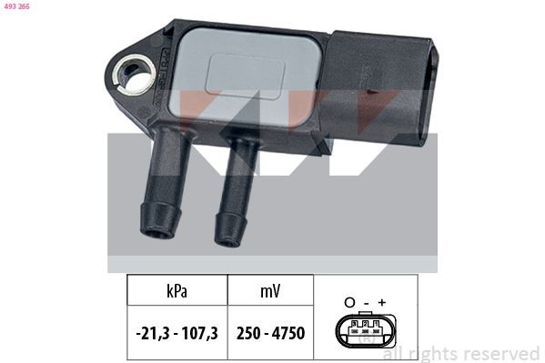 KW 493 265 Sensor, presión gas de escape baratos en tienda online