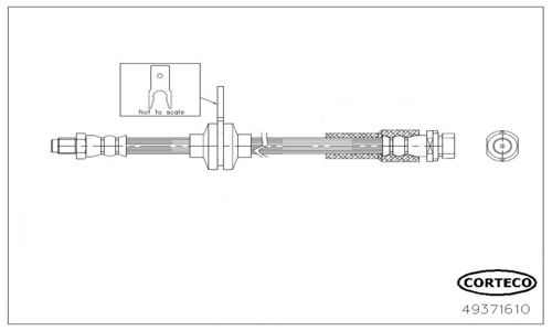 CORTECO 445 mm Length: 445mm Brake line 49371610 buy