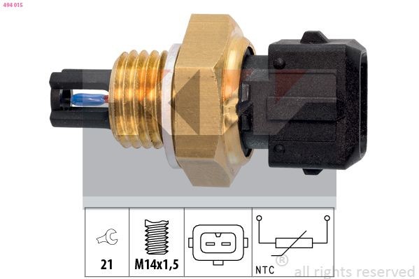FACET 10.4015 KW Made in Italy - OE Equivalent Intake air temperature sensor 494 015 buy